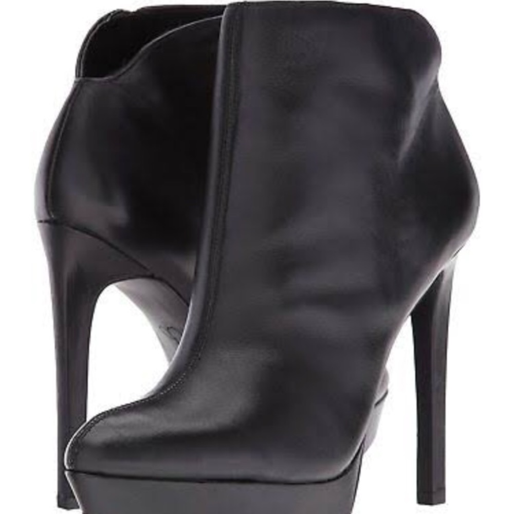 Unworn black booties